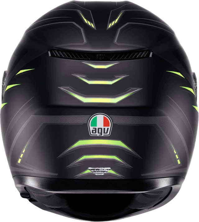 AGV 0101-19224 K3 Helmet - Syth - Matte Black/Yellow Fluo - Large — image 4 of 7