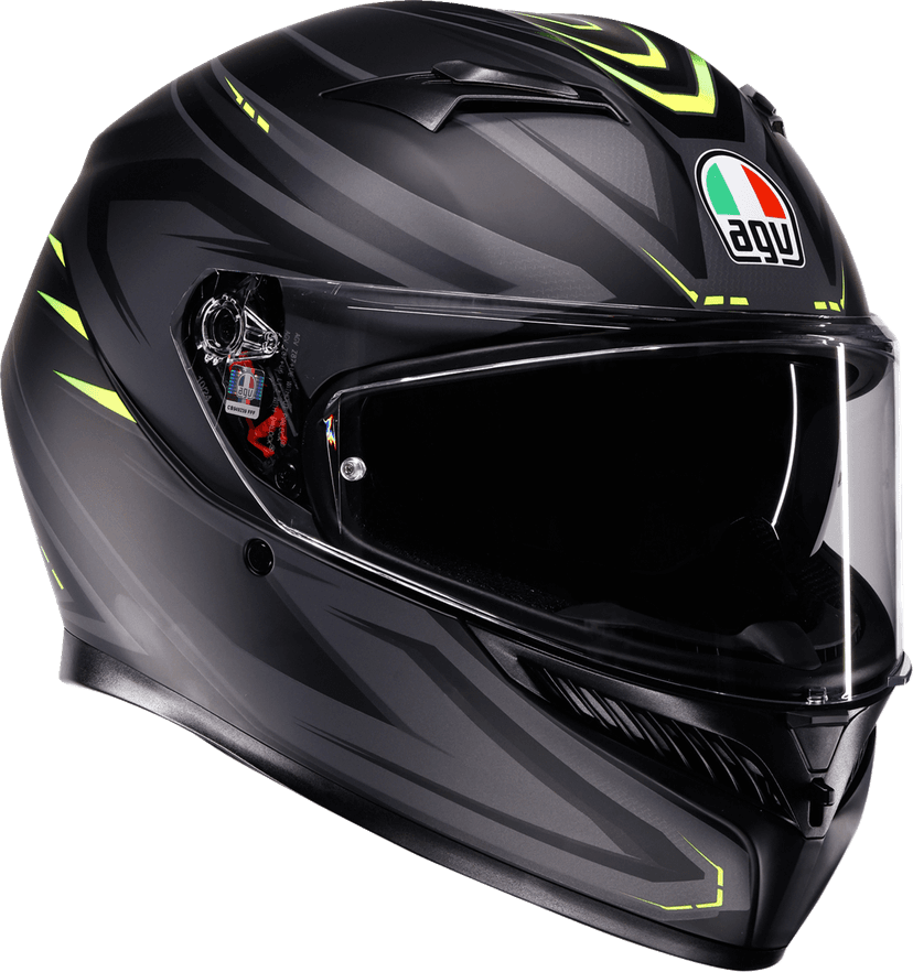 AGV 0101-19226 K3 Helmet - Syth - Matte Black/Yellow Fluo - XL — image 1 of 7