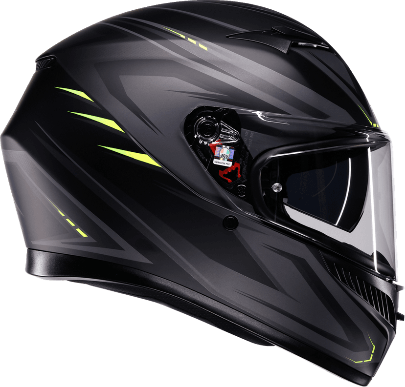 AGV 0101-19226 K3 Helmet - Syth - Matte Black/Yellow Fluo - XL — image 2 of 7
