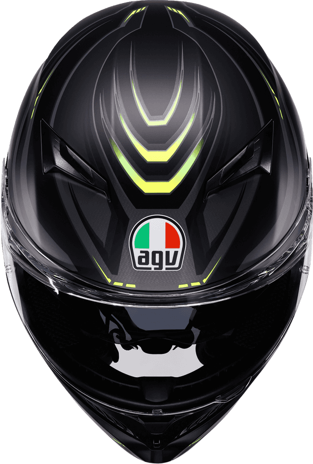 AGV 0101-19227 K3 Helmet - Syth - Matte Black/Yellow Fluo - 2XL — image 5 of 7