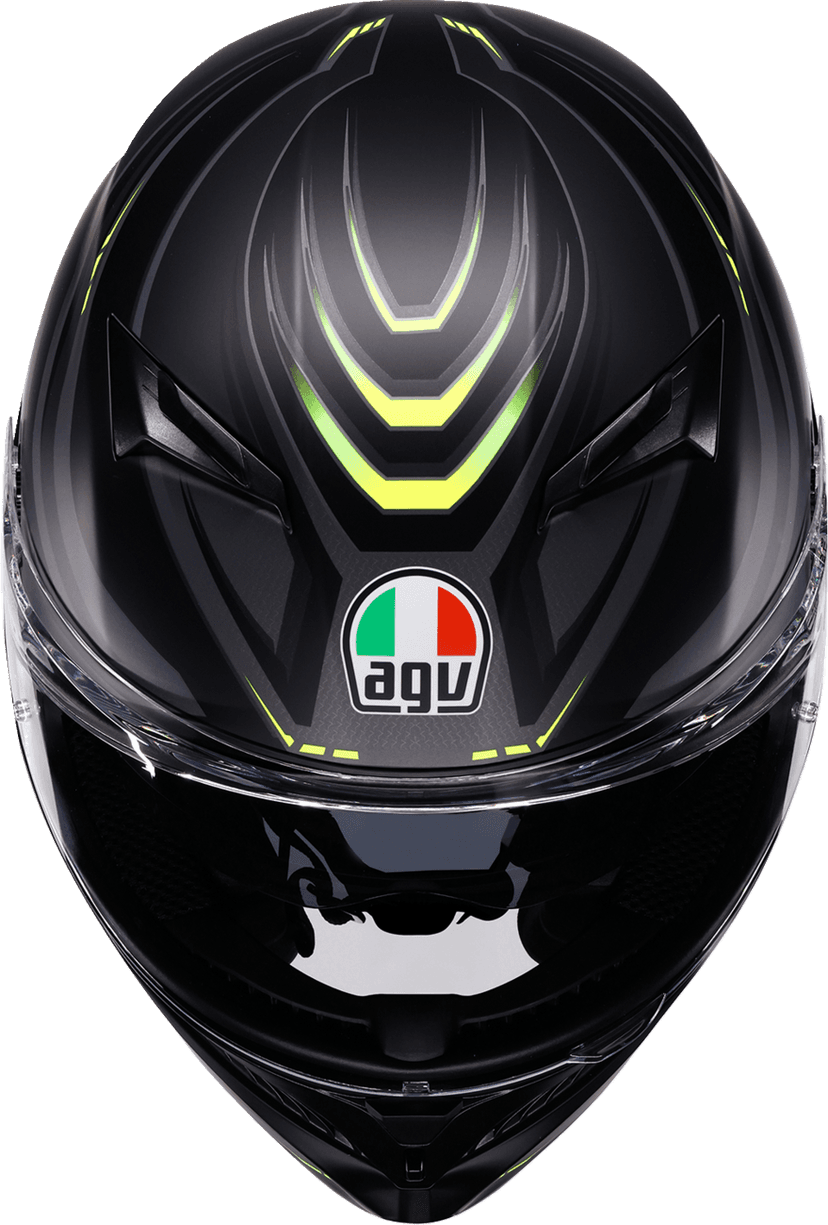 AGV 0101-19227 K3 Helmet - Syth - Matte Black/Yellow Fluo - 2XL — image 5 of 7
