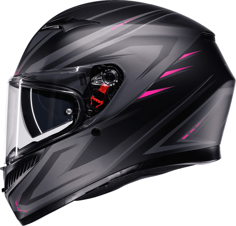 AGV 0101-19229 K3 Helmet - Syth - Matte Black/Pink - Small — image 5 of 7