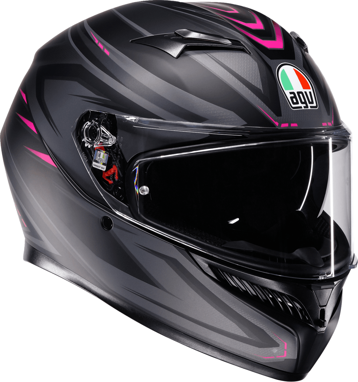 AGV 0101-19229 K3 Helmet - Syth - Matte Black/Pink - Small