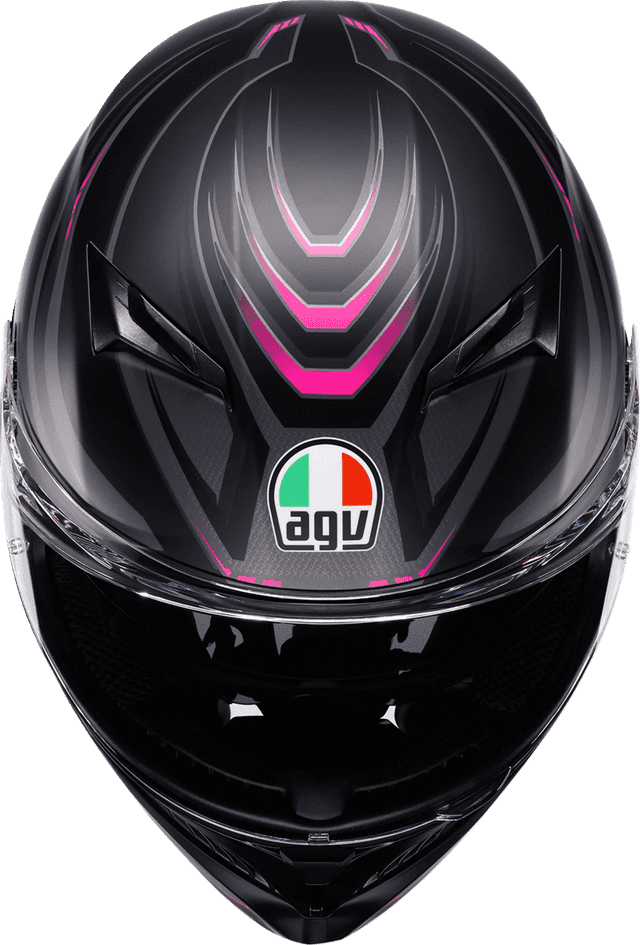 AGV 0101-19230 K3 Helmet - Syth - Matte Black/Pink - Medium — image 7 of 7