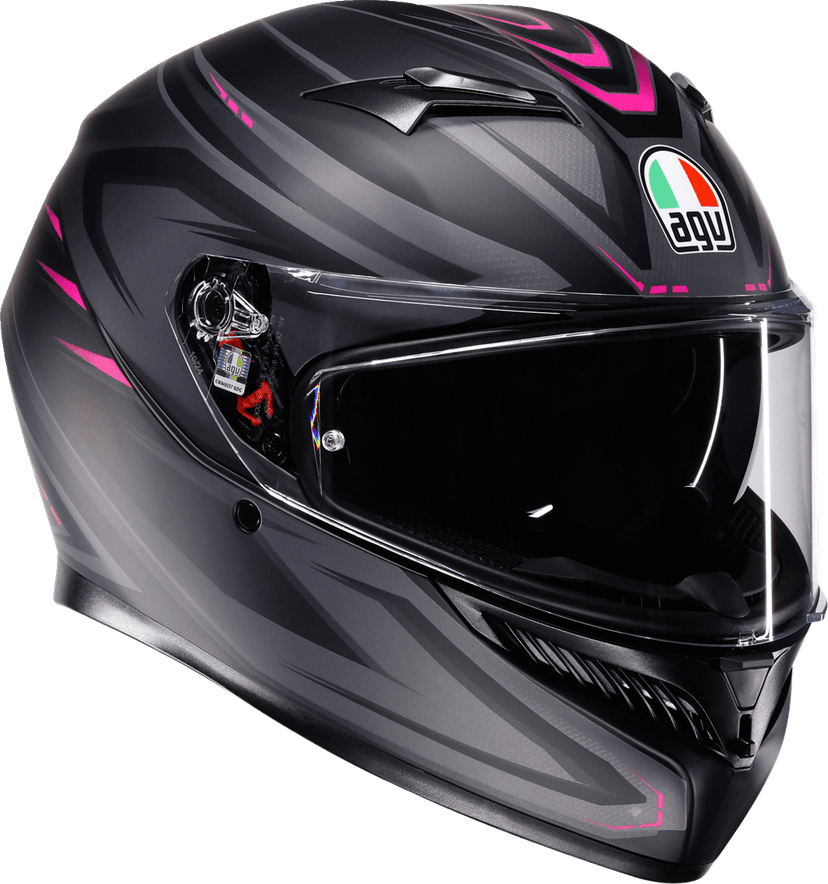 AGV 0101-19234 K3 Helmet - Syth - Matte Black/Pink - 2XL — image 1 of 7
