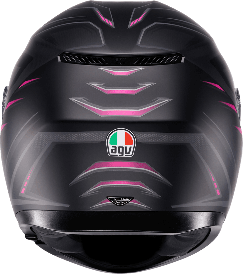 AGV 0101-19234 K3 Helmet - Syth - Matte Black/Pink - 2XL — image 4 of 7