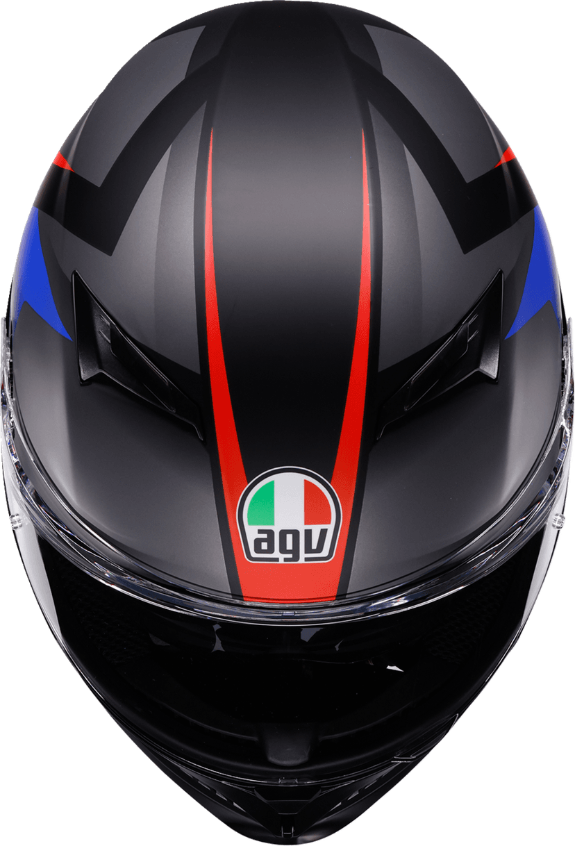 AGV 0101-19235 K3 Helmet - Striga - Matte Black/Blue/Red - Small — image 7 of 7