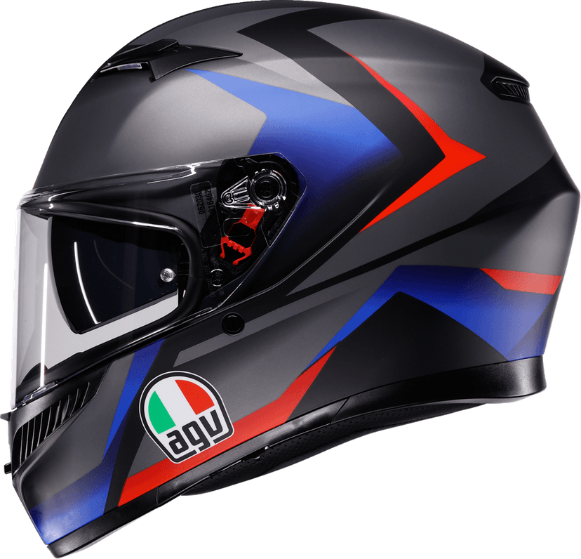 AGV 0101-19235 K3 Helmet - Striga - Matte Black/Blue/Red - Small — image 5 of 7