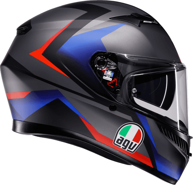 AGV 0101-19235 K3 Helmet - Striga - Matte Black/Blue/Red - Small — image 2 of 7