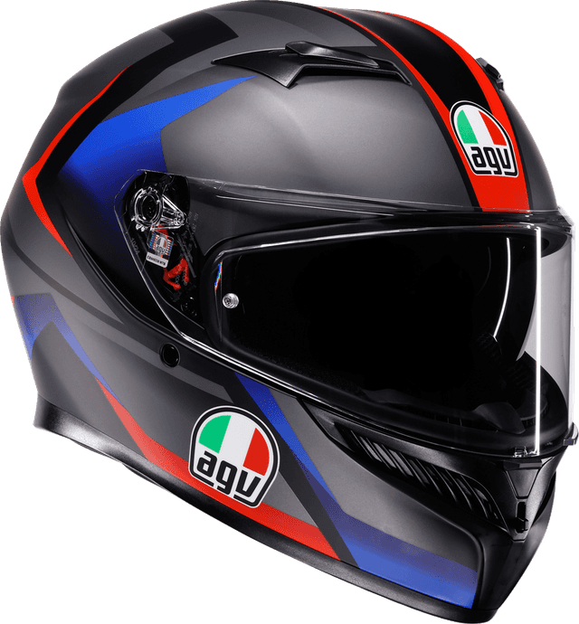 AGV 0101-19235 K3 Helmet - Striga - Matte Black/Blue/Red - Small — image 1 of 7