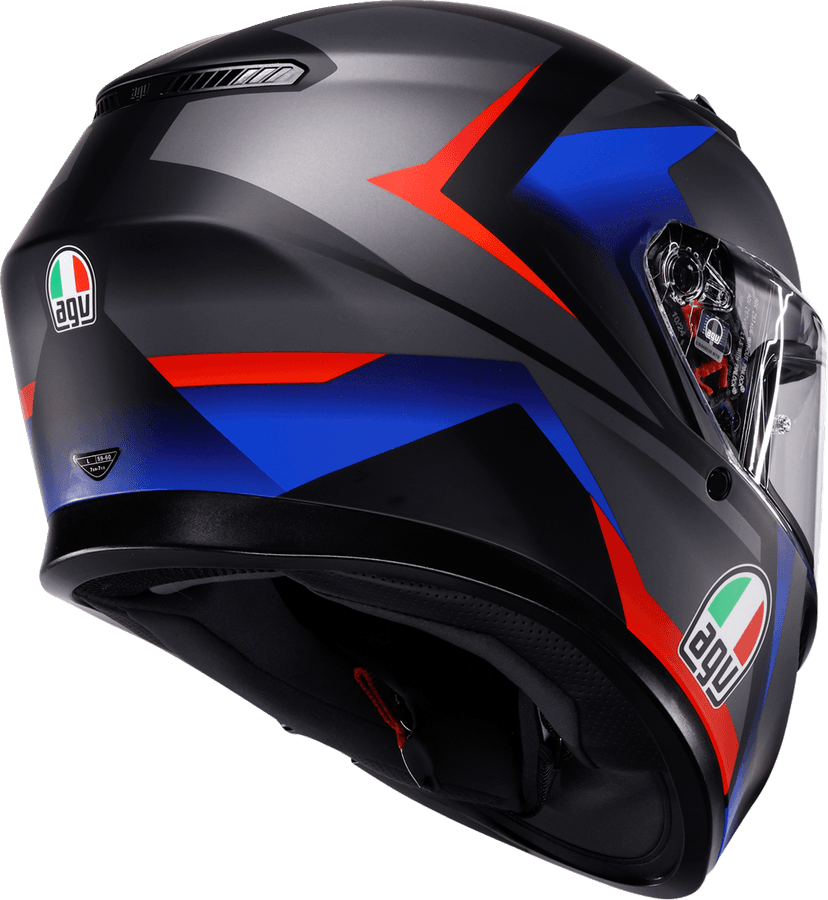 AGV 0101-19236 K3 Helmet - Striga - Matte Black/Blue/Red - Medium — image 3 of 7