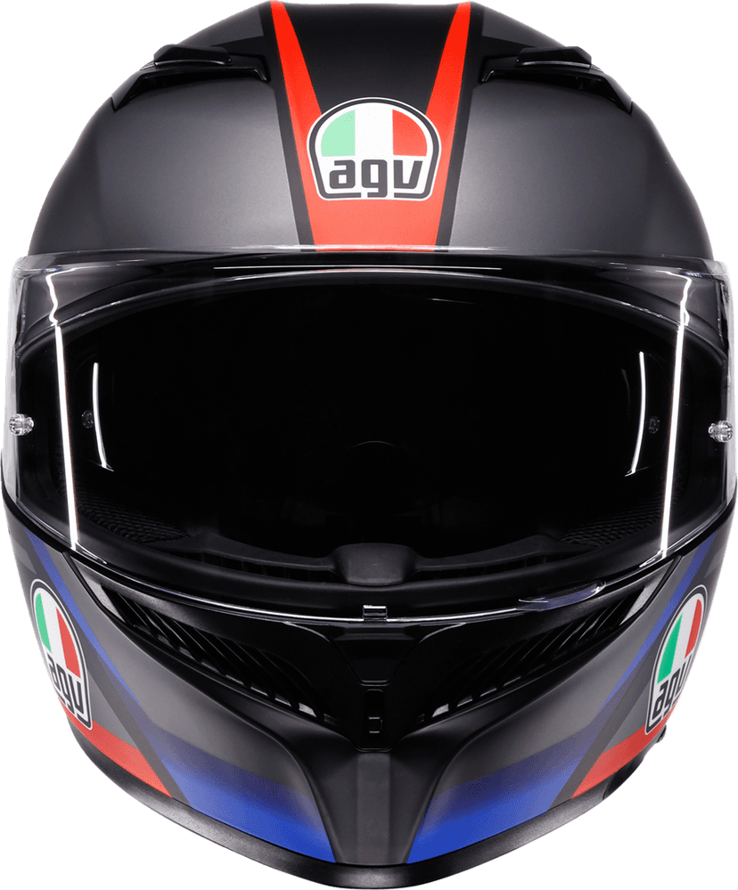 AGV 0101-19237 K3 Helmet - Striga - Matte Black/Blue/Red - Large — image 6 of 7