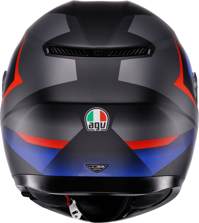 AGV 0101-19237 K3 Helmet - Striga - Matte Black/Blue/Red - Large — image 4 of 7