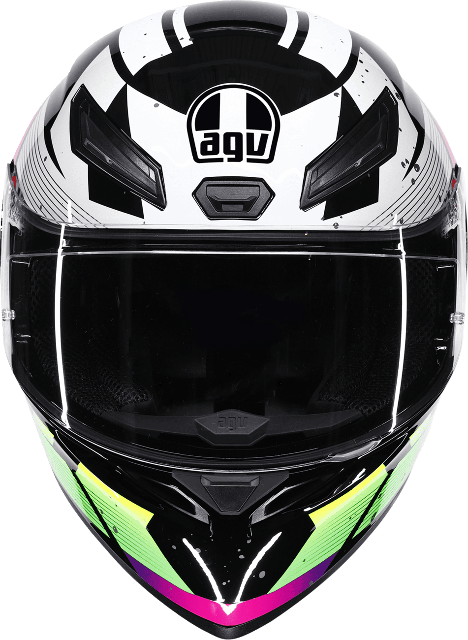 AGV 0101-19251 K1 S Helmet - Punkpulse - Black/Purple/Lime - XS