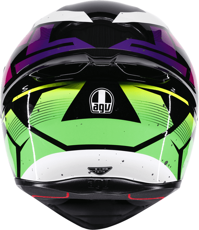 AGV 0101-19254 K1 S Helmet - Punkpulse - Black/Purple/Lime - Large — image 5 of 7