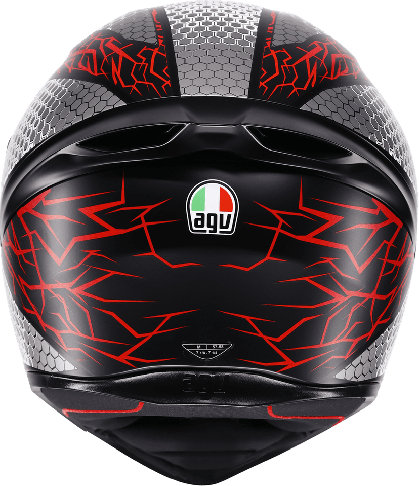 AGV 0101-19263 K1 S Helmet - Speedarmor - Matte Black/Gray/Red - Medium — image 4 of 7