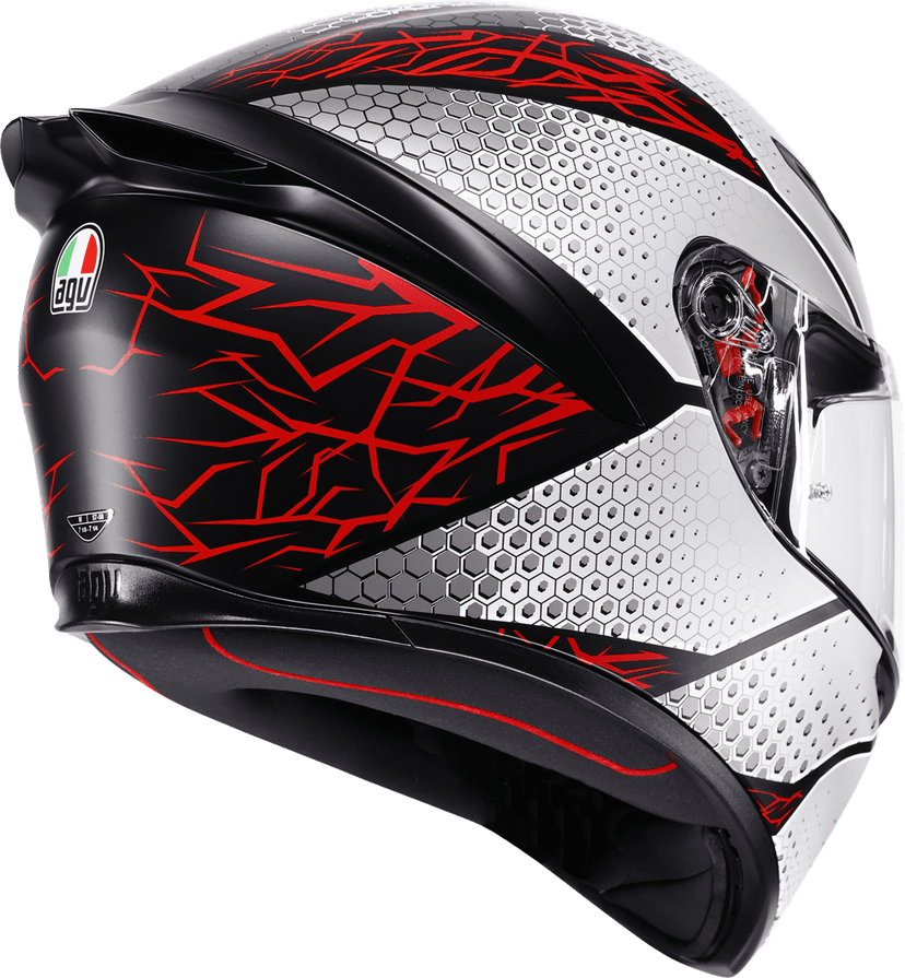 AGV 0101-19263 K1 S Helmet - Speedarmor - Matte Black/Gray/Red - Medium — image 3 of 7