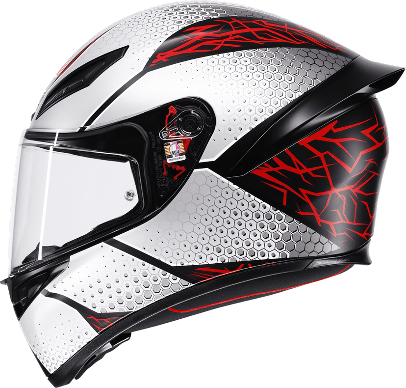AGV 0101-19263 K1 S Helmet - Speedarmor - Matte Black/Gray/Red - Medium — image 5 of 7