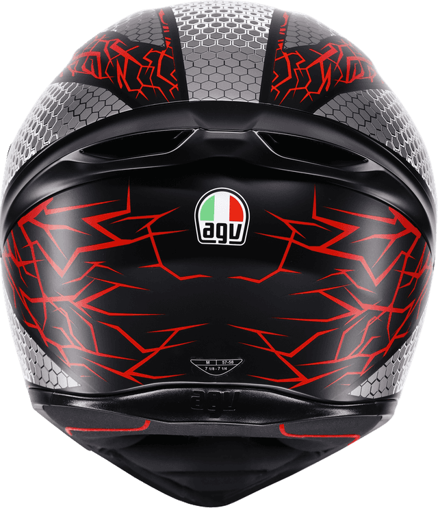 AGV 0101-19264 K1 S Helmet - Speedarmor - Matte Black/Gray/Red - Large — image 6 of 7