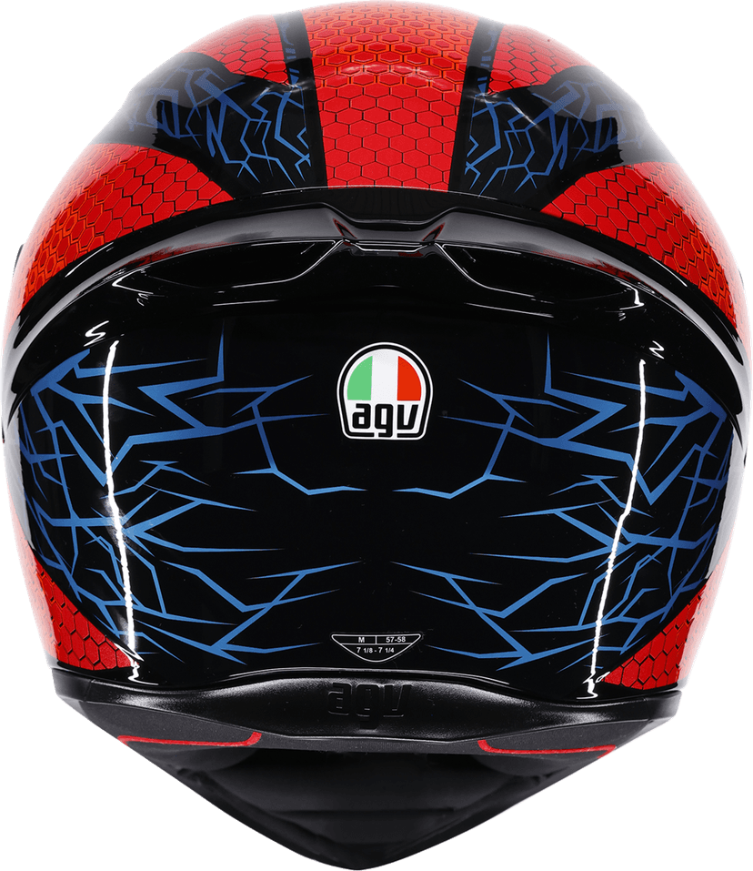 AGV 0101-19267 K1 S Helmet - Speedarmor - Black/Orange/Blue - Small — image 4 of 7