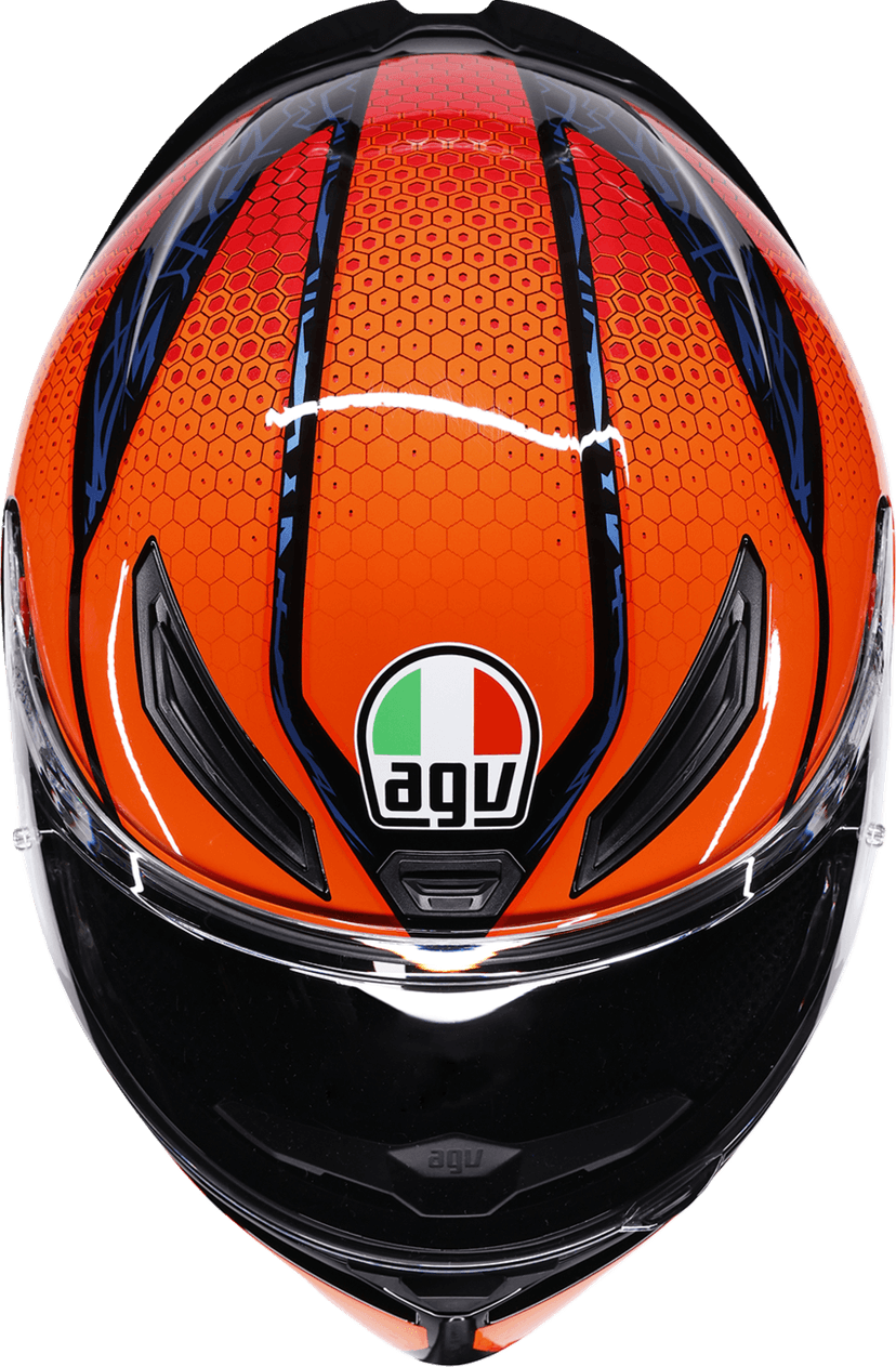 AGV 0101-19267 K1 S Helmet - Speedarmor - Black/Orange/Blue - Small — image 7 of 7