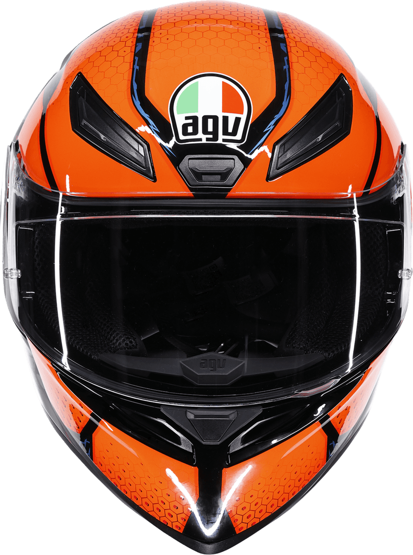 AGV 0101-19269 K1 S Helmet - Speedarmor - Black/Orange/Blue - Large — image 6 of 7