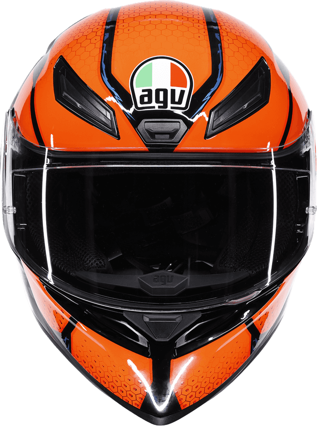 AGV 0101-19270 K1 S Helmet - Speedarmor - Black/Orange/Blue - XL — image 6 of 7