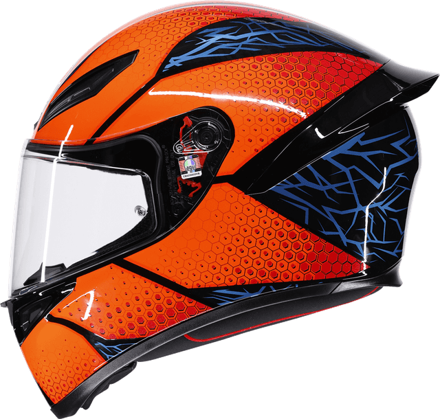 AGV 0101-19270 K1 S Helmet - Speedarmor - Black/Orange/Blue - XL — image 5 of 7