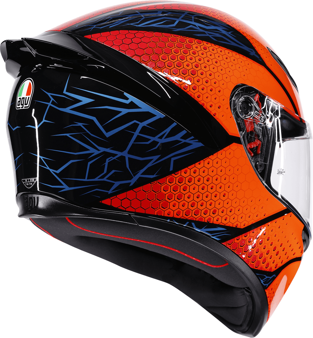 AGV 0101-19271 K1 S Helmet - Speedarmor - Black/Orange/Blue - 2XL