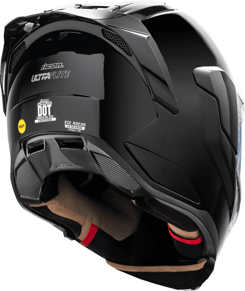 ICON 0101-19275 Ultraflite™ Helmet - Solid - MIPS® - Gloss Black - Large — image 3 of 5