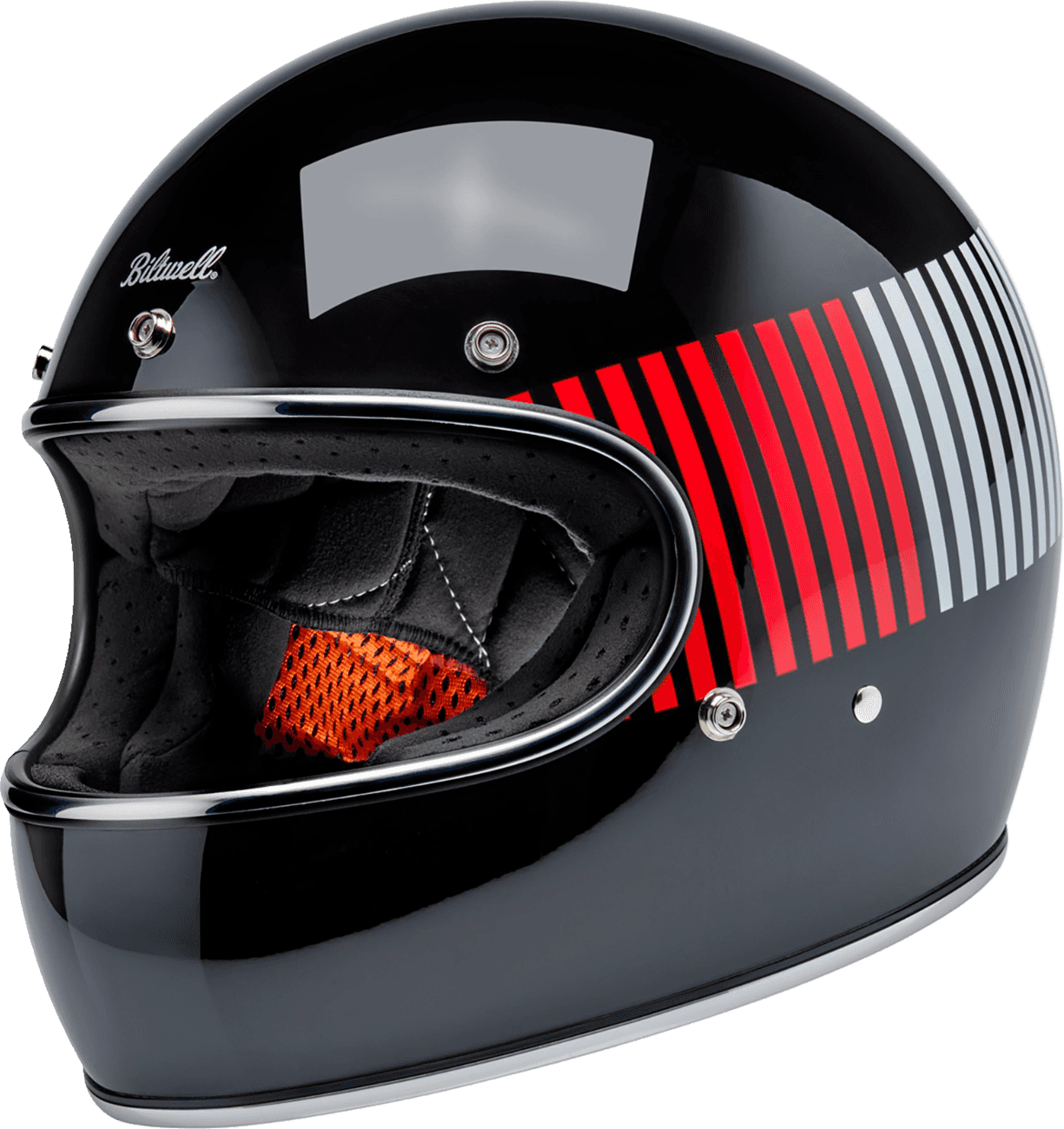 BILTWELL 010120282 Gringo Helmet - Raceflow - Black/Red/White/Blue - XS