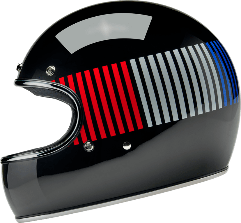 BILTWELL 010120283 Gringo Helmet - Raceflow - Black/Red/White/Blue - Small — image 5 of 8