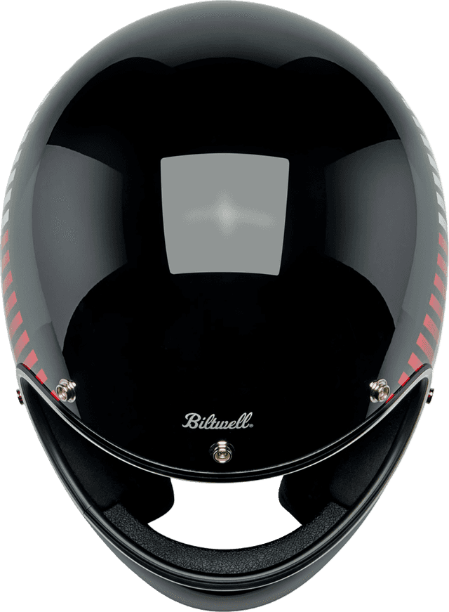 BILTWELL 010120283 Gringo Helmet - Raceflow - Black/Red/White/Blue - Small — image 6 of 8