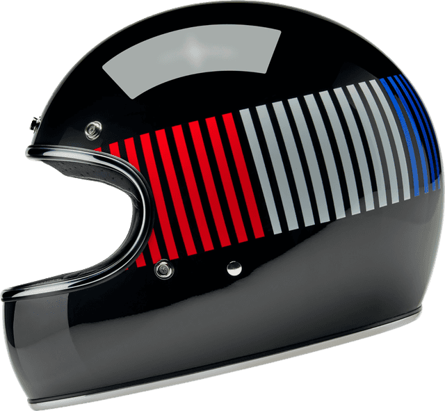 BILTWELL 010120285 Gringo Helmet - Raceflow - Black/Red/White/Blue - Large — image 5 of 8