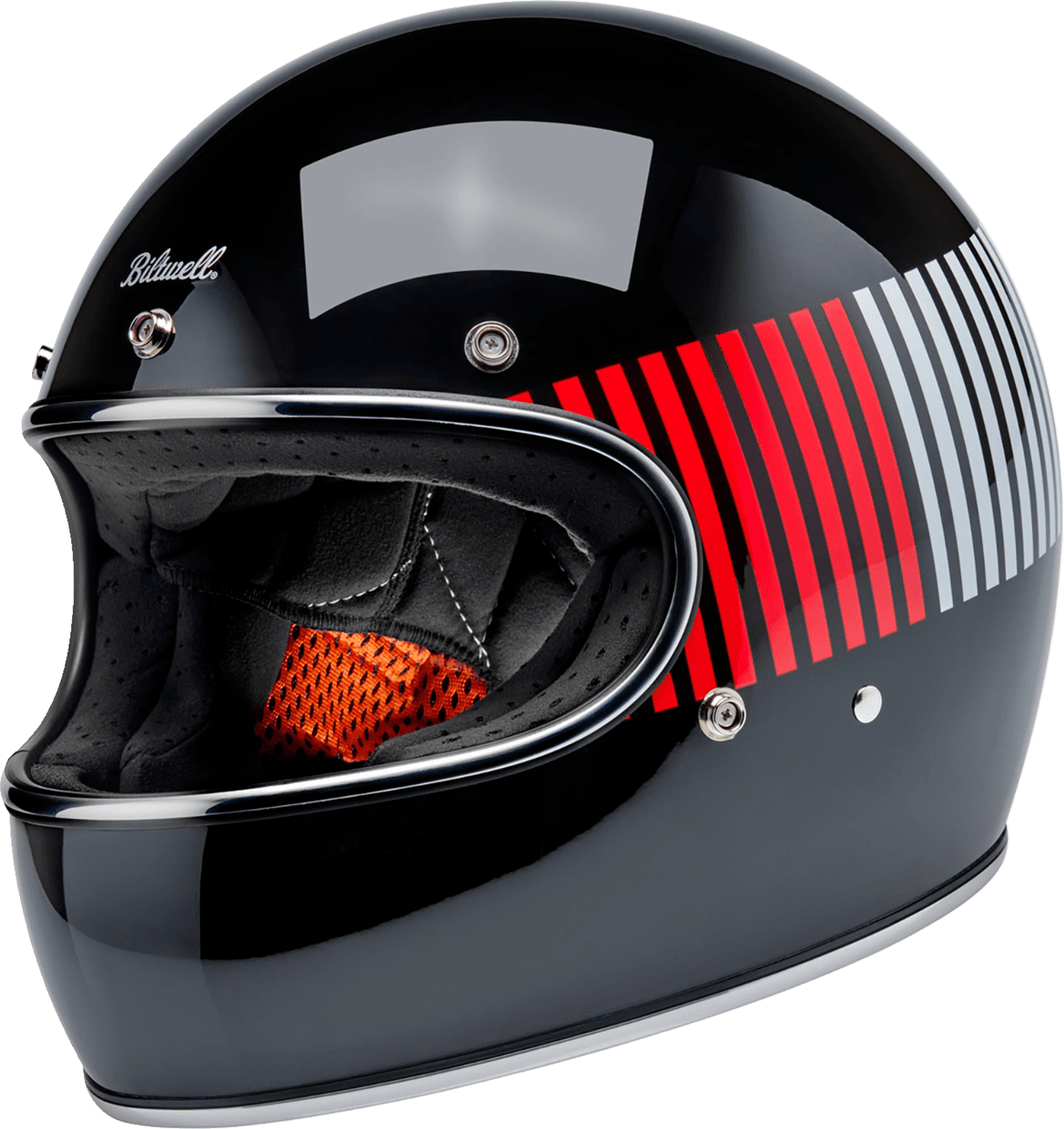 BILTWELL 010120285 Gringo Helmet - Raceflow - Black/Red/White/Blue - Large