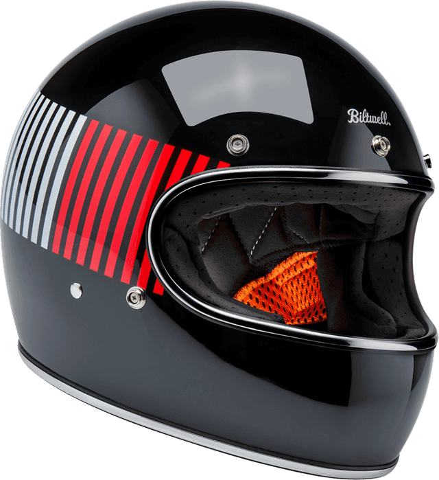 BILTWELL 010120286 Gringo Helmet - Raceflow - Black/Red/White/Blue - XL — image 2 of 8