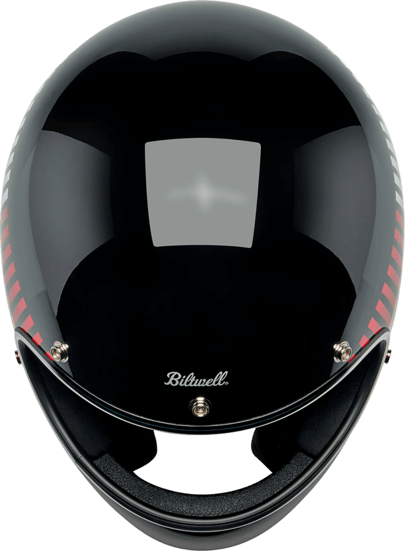 BILTWELL 010120286 Gringo Helmet - Raceflow - Black/Red/White/Blue - XL — image 6 of 8