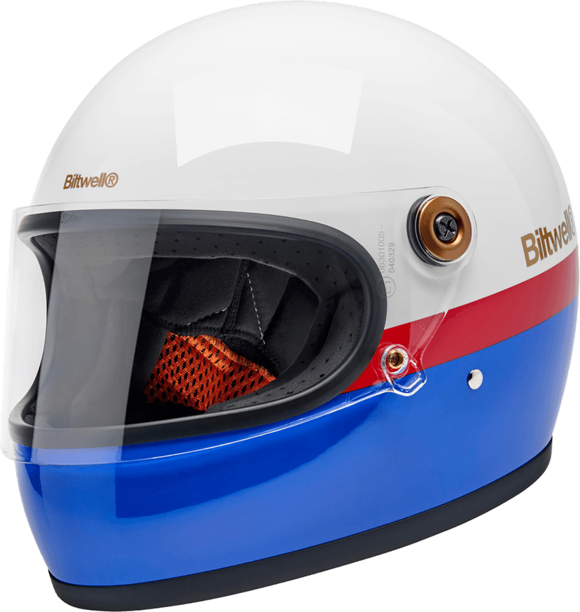 BILTWELL 010120308 Gringo S Helmet - Apex - White/Red/Blue - Medium — image 1 of 9