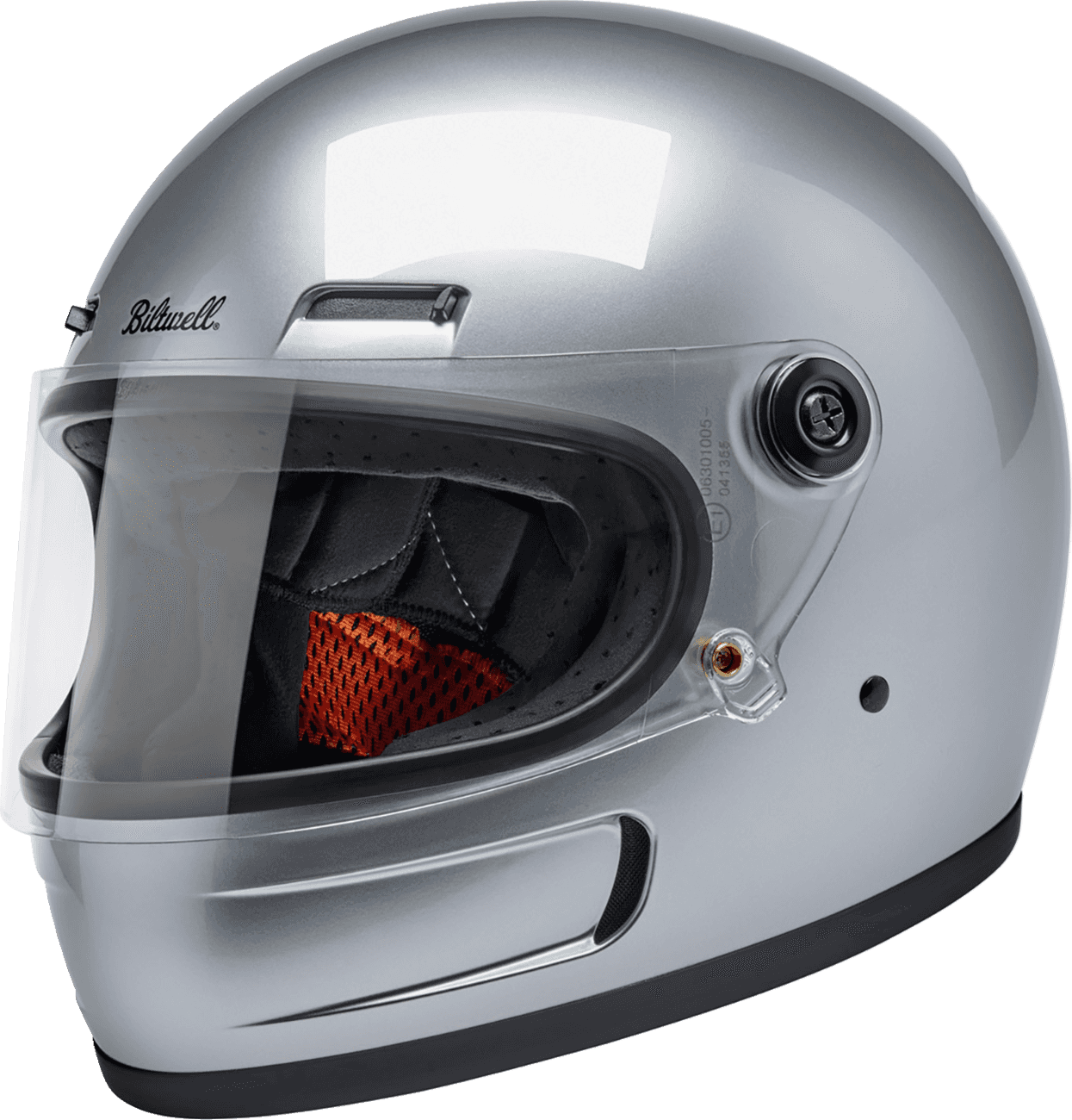 BILTWELL 010120352 Gringo SV Helmet - Gloss Silver - XS