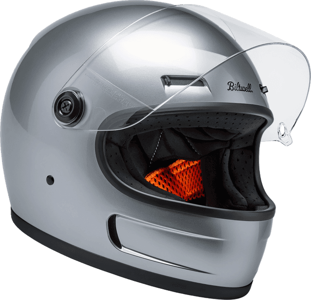 BILTWELL 010120353 Gringo SV Helmet - Gloss Silver - Small — image 8 of 9