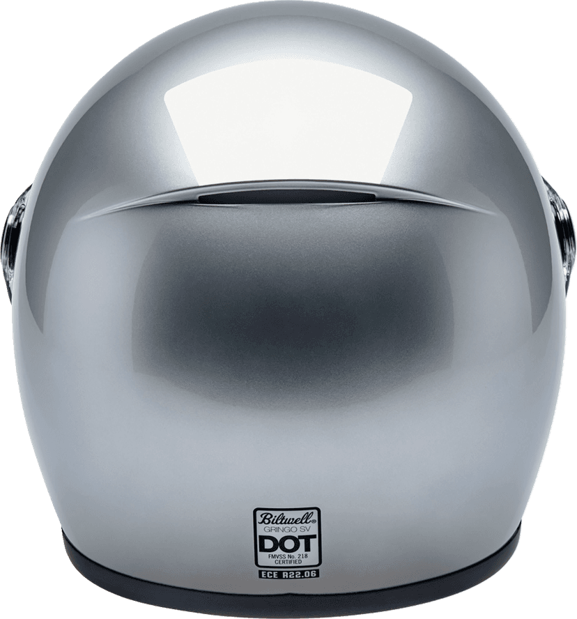 BILTWELL 010120355 Gringo SV Helmet - Gloss Silver - Large — image 4 of 9
