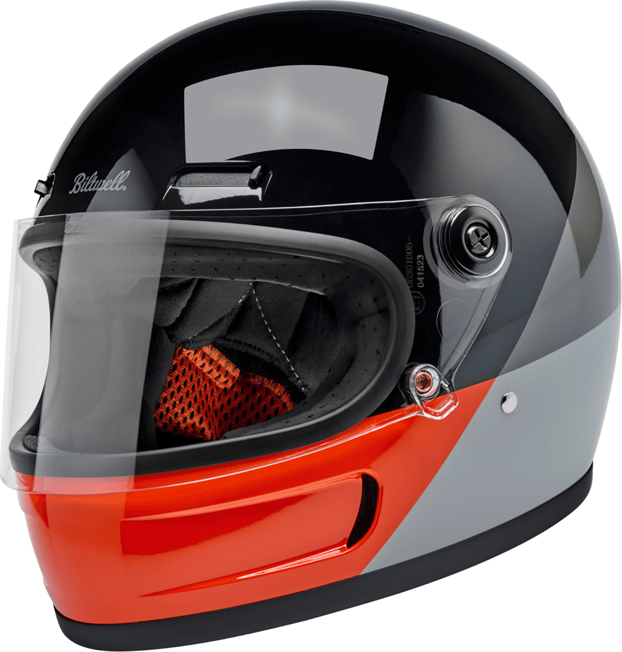 BILTWELL 010120371 Gringo SV Helmet - Intersection - Black/Orange/Gray - Small