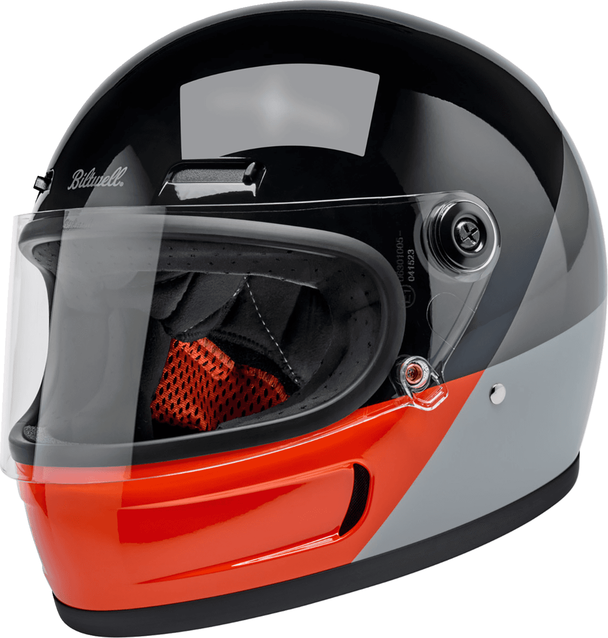 BILTWELL 010120374 Gringo SV Helmet - Intersection - Black/Orange/Gray - XL