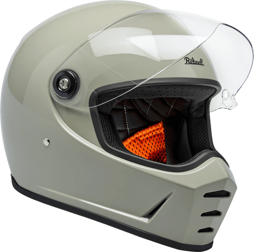 BILTWELL 010120382 Lane Splitter Helmet - Gloss Chalk - XS — image 7 of 9