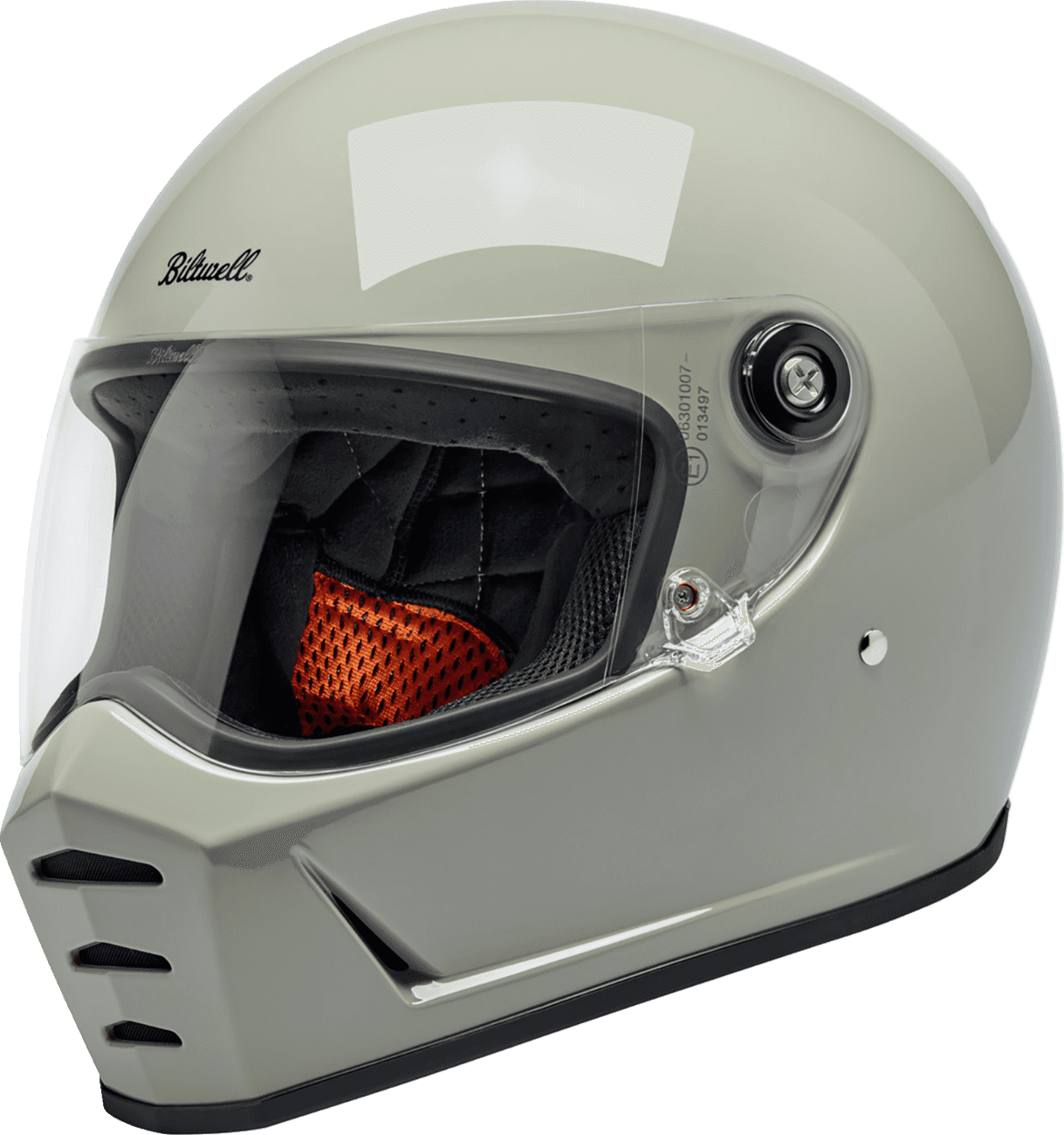 BILTWELL 010120387 Lane Splitter Helmet - Gloss Chalk - 2XL