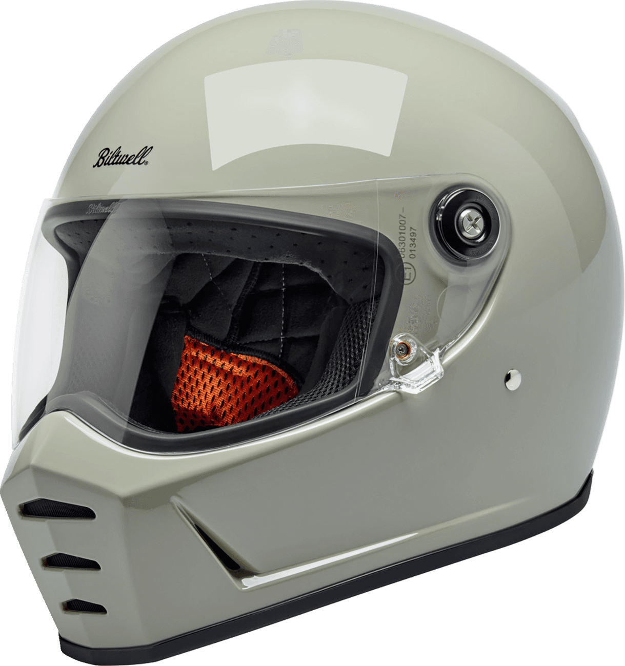 BILTWELL 010120387 Lane Splitter Helmet - Gloss Chalk - 2XL