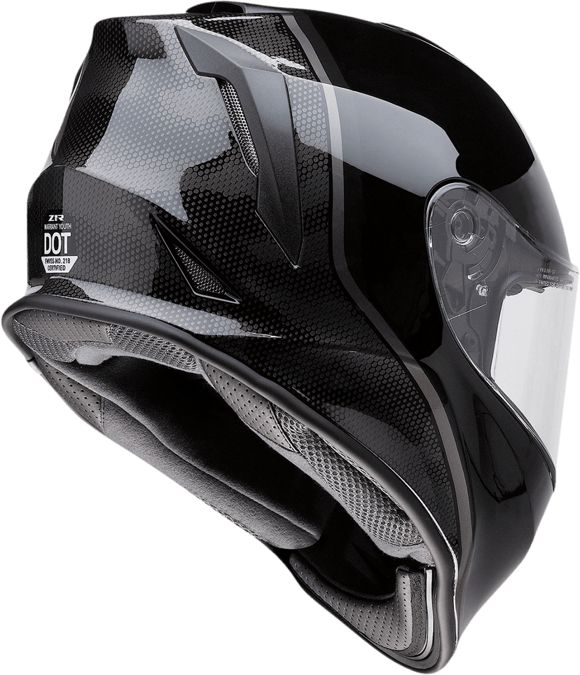 Z1R 0102-0247 Youth Warrant Helmet - Kuda - Gloss Black - Large — image 3 of 3