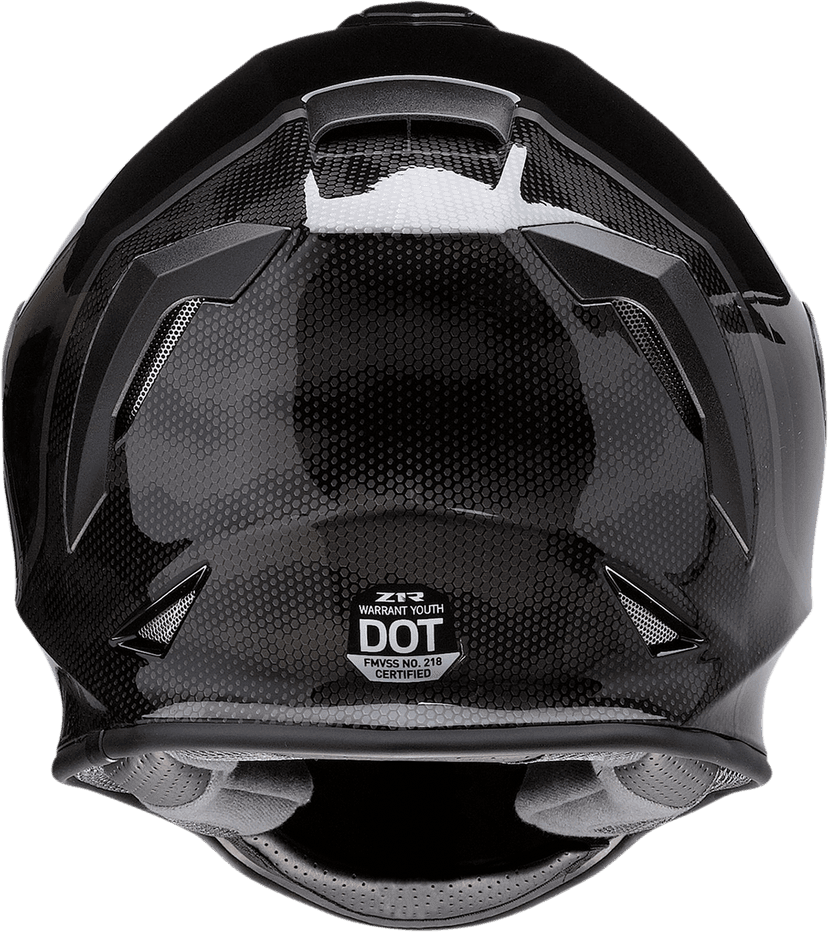 Z1R 0102-0247 Youth Warrant Helmet - Kuda - Gloss Black - Large — image 2 of 3