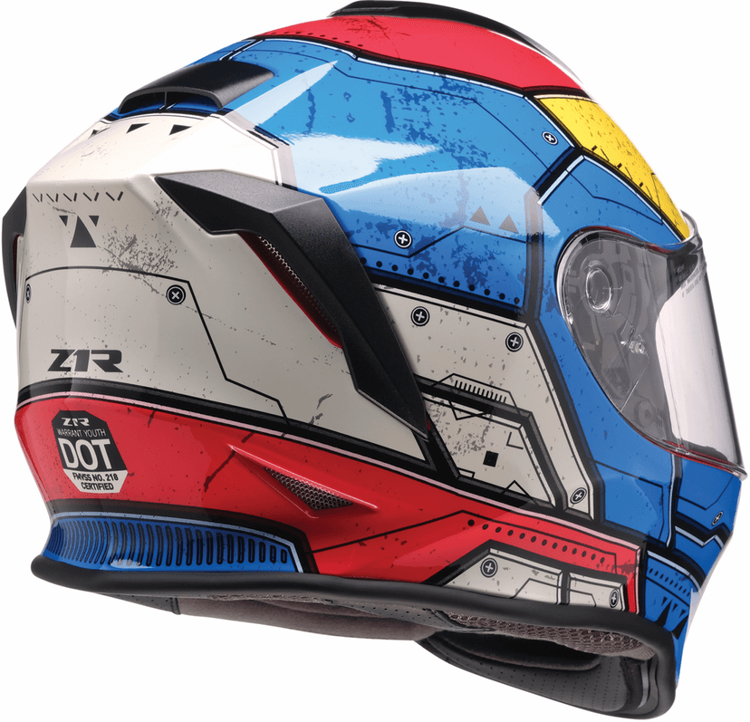 Z1R 0102-0294 Youth Warrant 2.0 Helmet - Sentinel - Blue/Yellow - Large — image 4 of 4