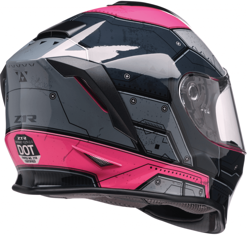 Z1R 0102-0297 Youth Warrant 2.0 Helmet - Sentinel - Black/Pink - Large — image 4 of 4